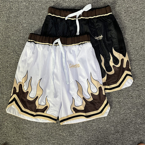 Flame Double Layer Mesh Style Shorts