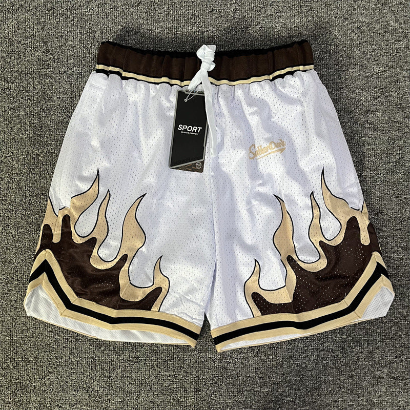 Flame Double Layer Mesh Style Shorts