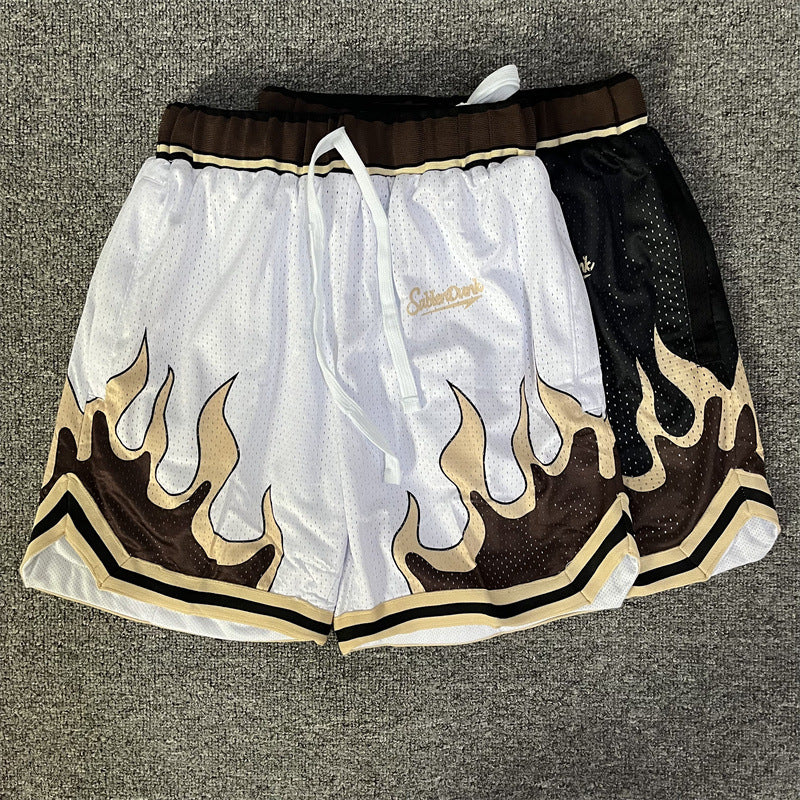 Flame Double Layer Mesh Style Shorts