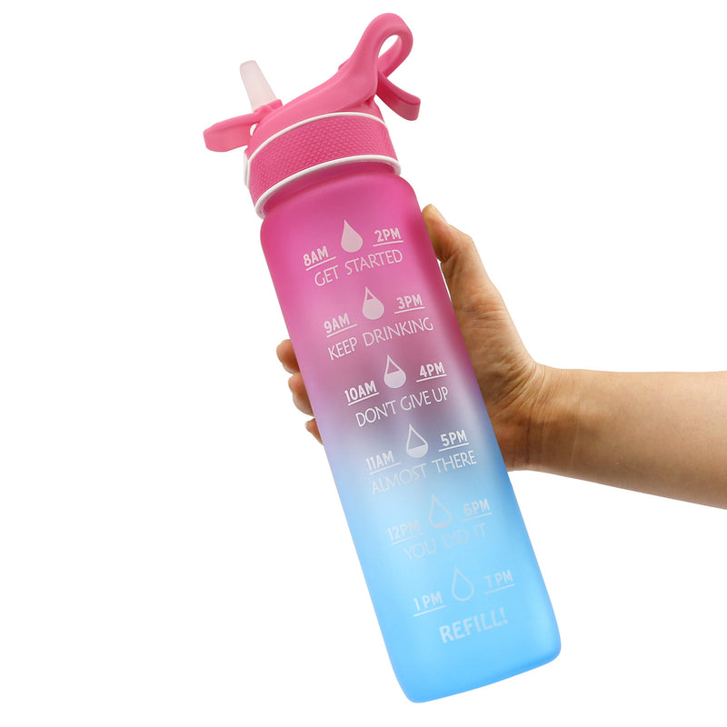 Spray Water Bottle with Time Marker