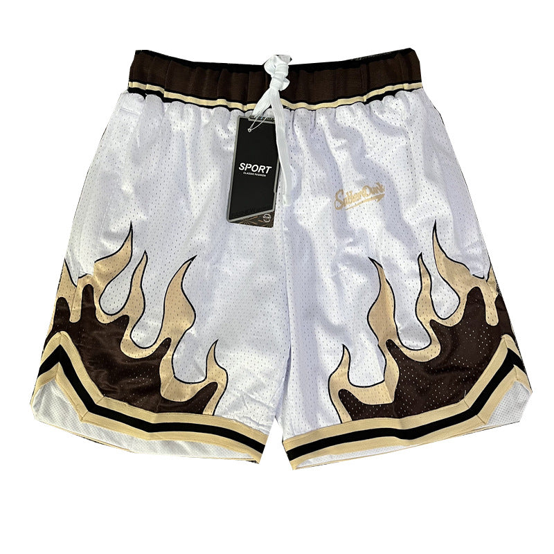 Flame Double Layer Mesh Style Shorts