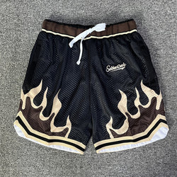 Flame Double Layer Mesh Style Shorts